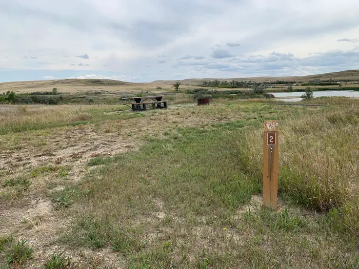 Sather Lake Campground — One of the 18 sites available at Sather Lake Campground.