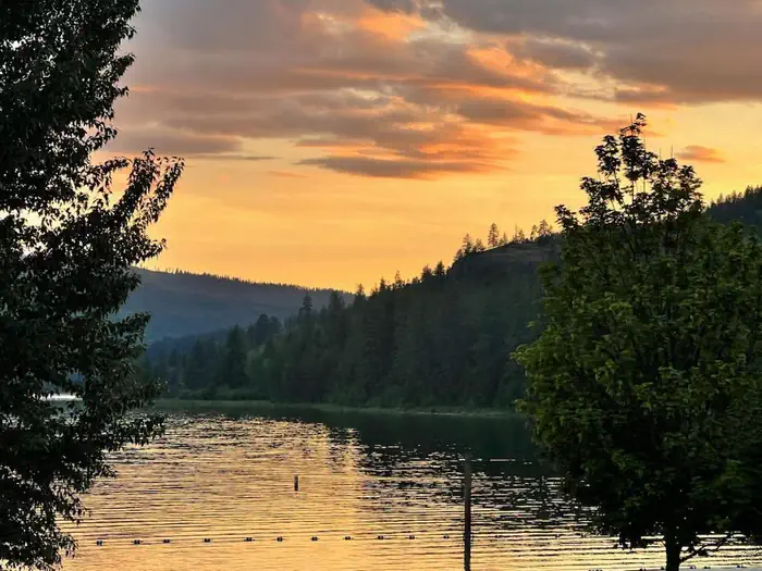 Riley Creek Campground — Sunset at Riley Creek.