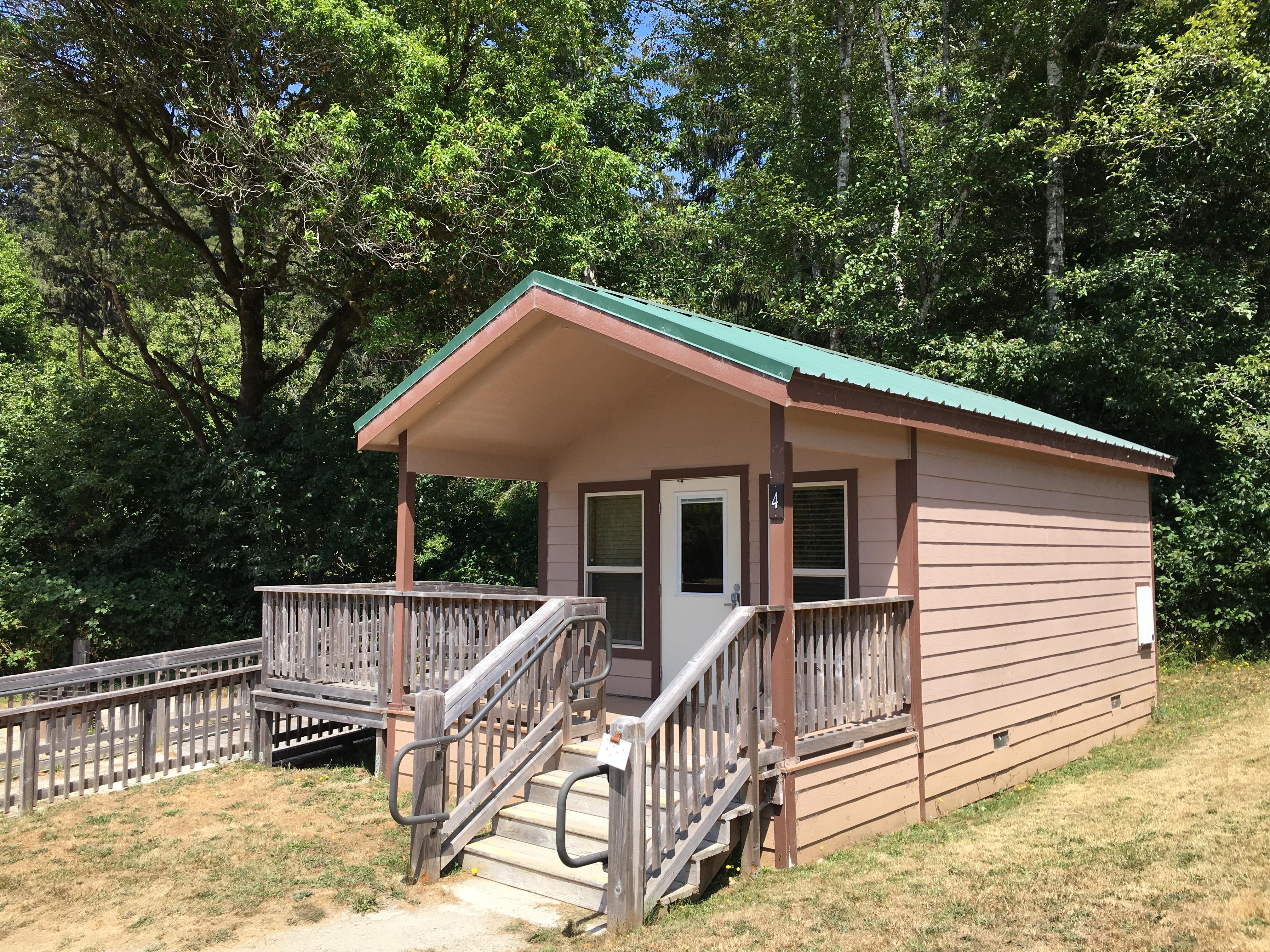 Elk Prairie Campground, Prairie Creek Redwoods  — Elk Prairie Cabin