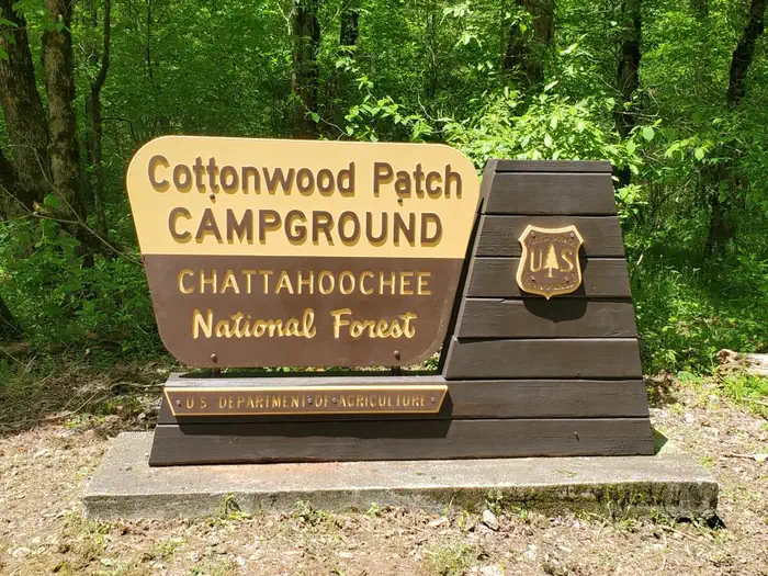 Cottonwood Patch Campground — Cottonwood Patch Entrance Sign