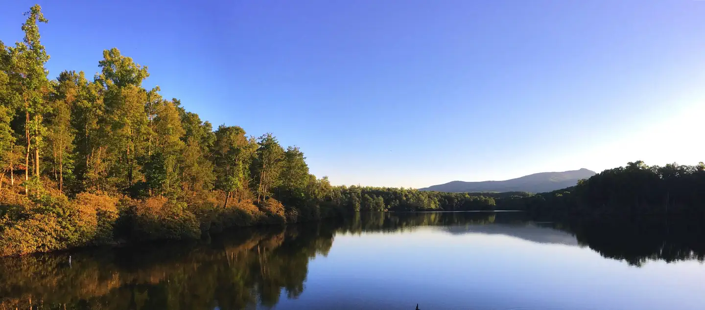 Julian Price Park Campground — Price Lake in the still of a fall morning.