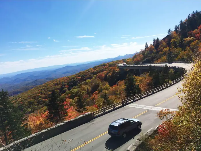 Julian Price Park Campground — Linn Cove Viaduct as seen from Tanawha Trail
