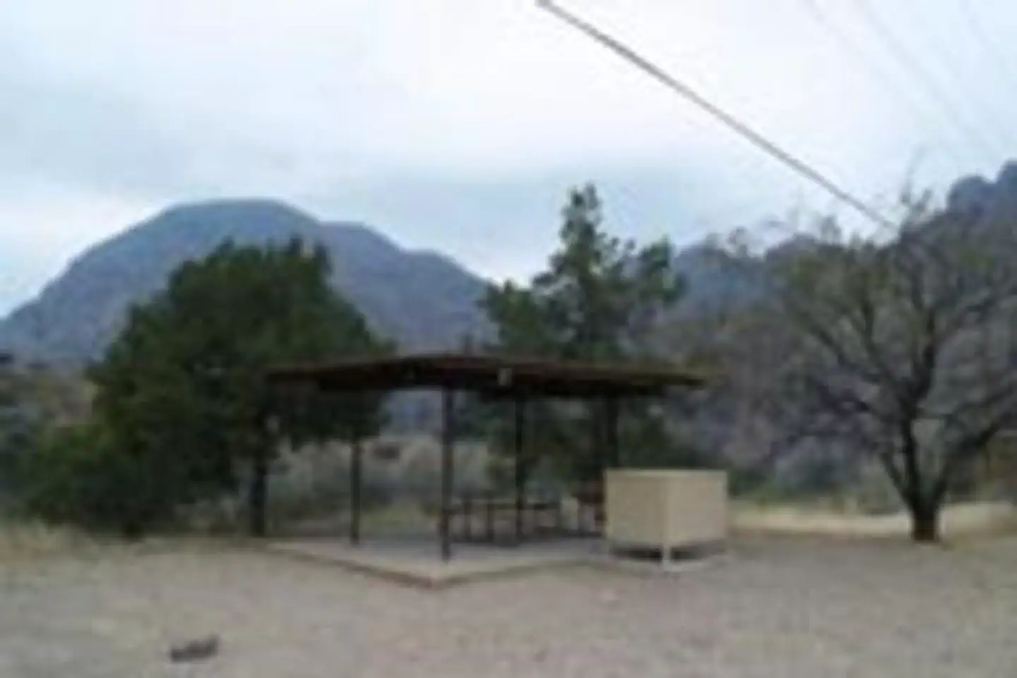 Chisos Basin Campground - Big Bend National Park — Site with shade shelter and flat area