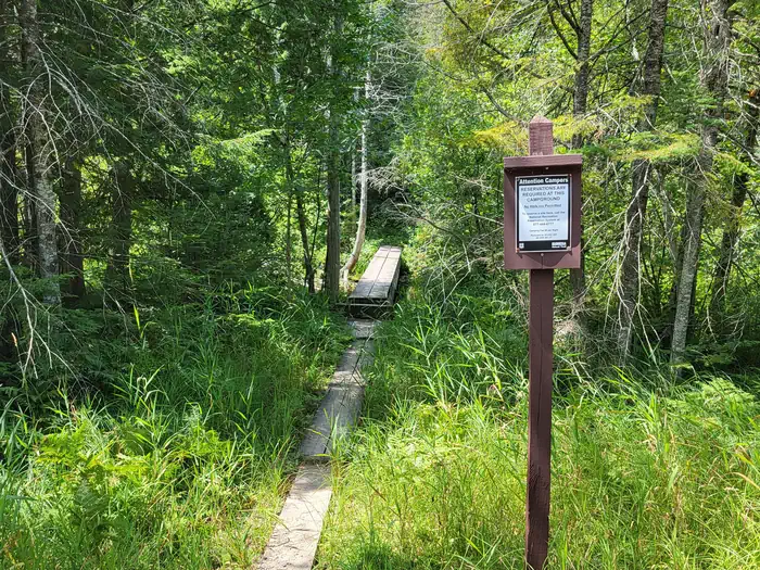 Ewing Point Rustic Campsite — Ewing Point start of trail