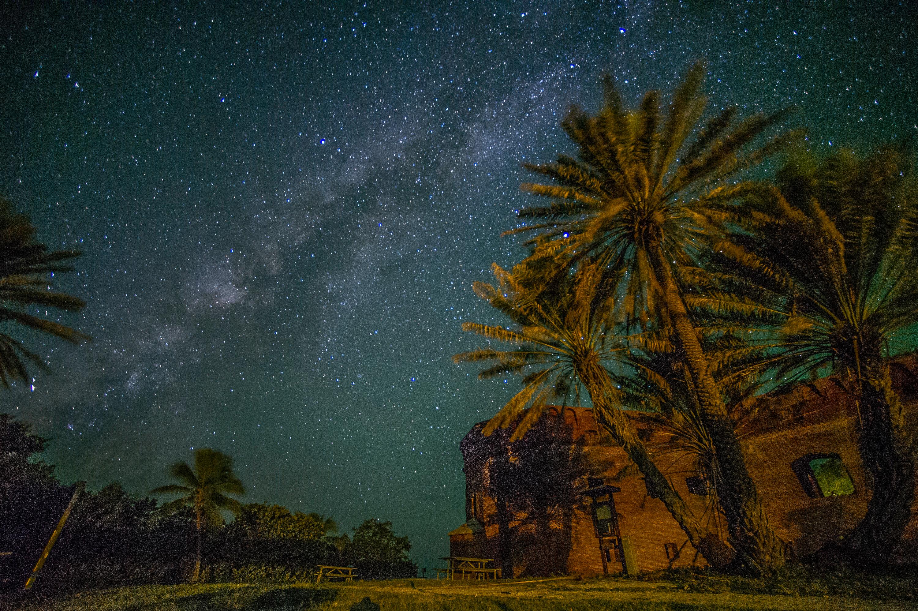 Garden Key Campground — Milky Way over Garden Key Campground