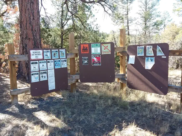 Coal Mine Campground — Information board at Coal mine campground