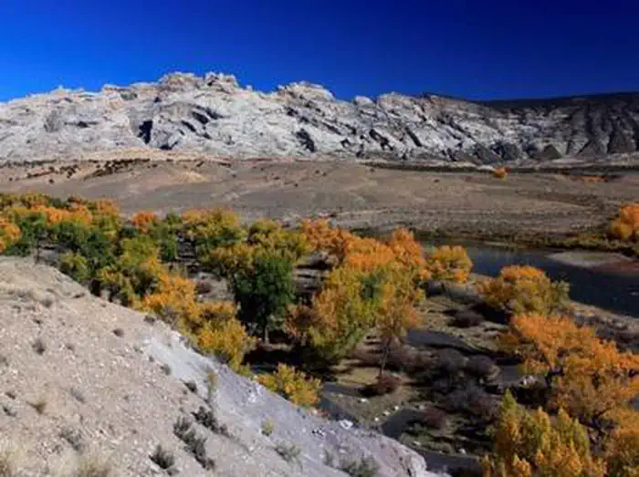 Green River Campground — Green River Campground with Split Mountain in background.