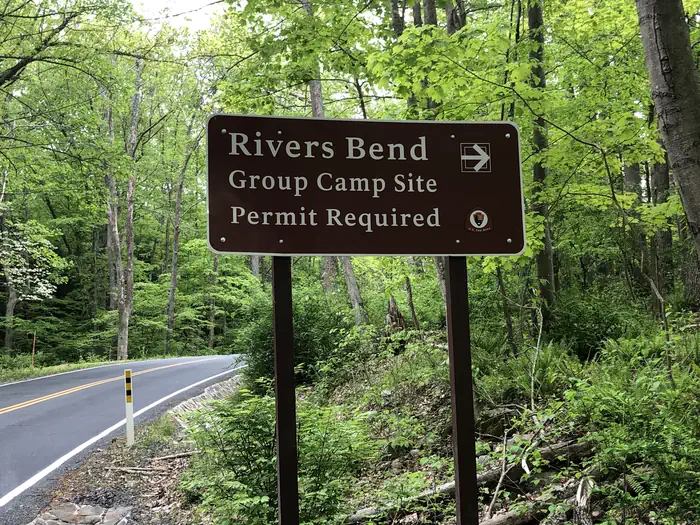 Rivers Bend Group Campground — Signs located on both sides of Rivers Bend Campground