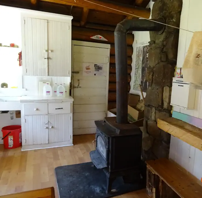 Fourmile Cabin — Warm wood stove