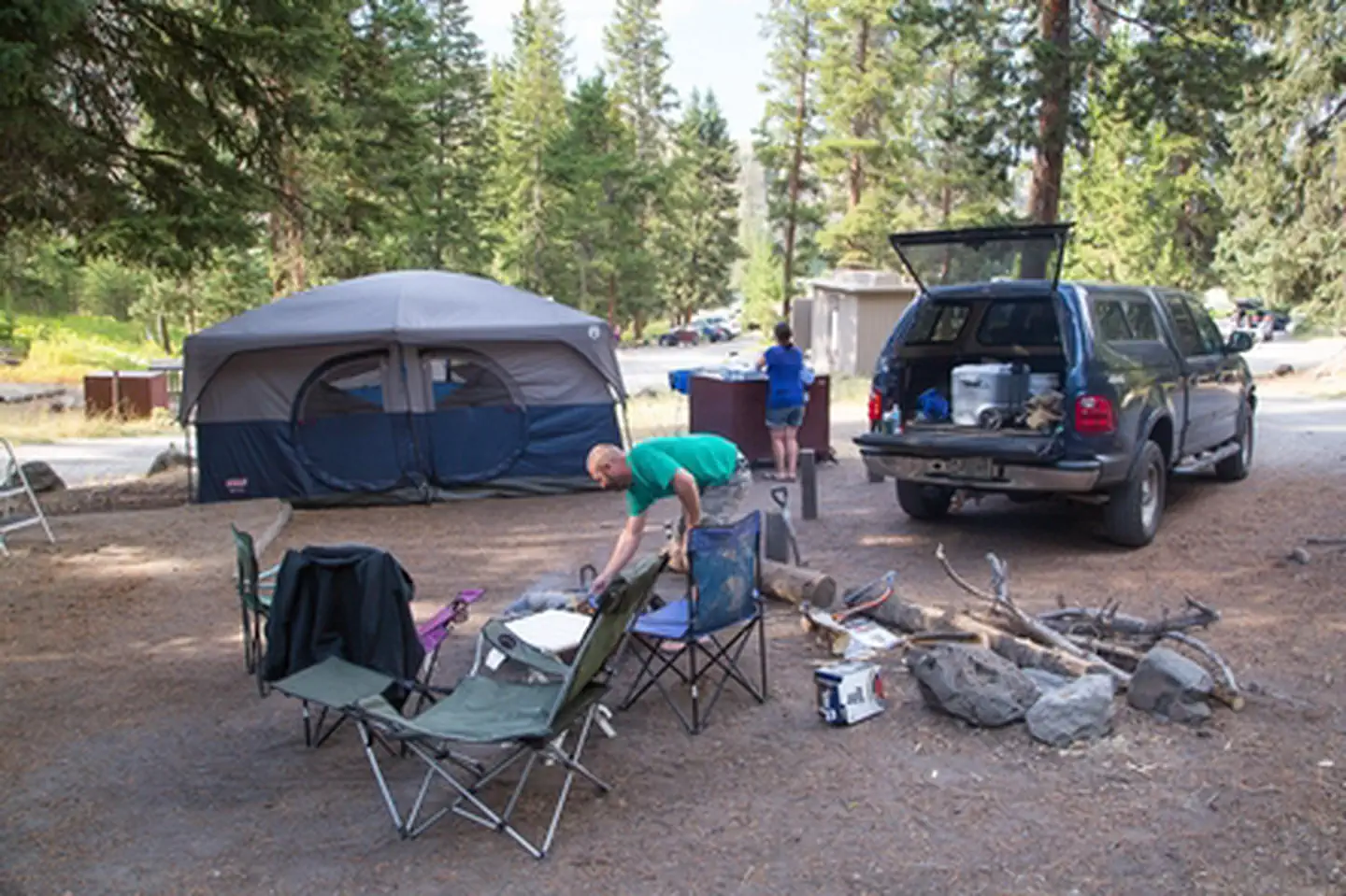 Tower Fall Campground — Tower Fall Campground set up