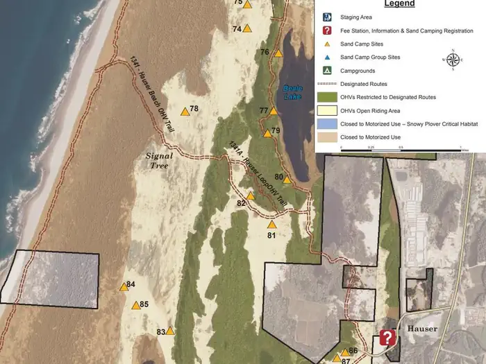 Hauser Sand Camping — HAUSER SAND CAMPING MAP