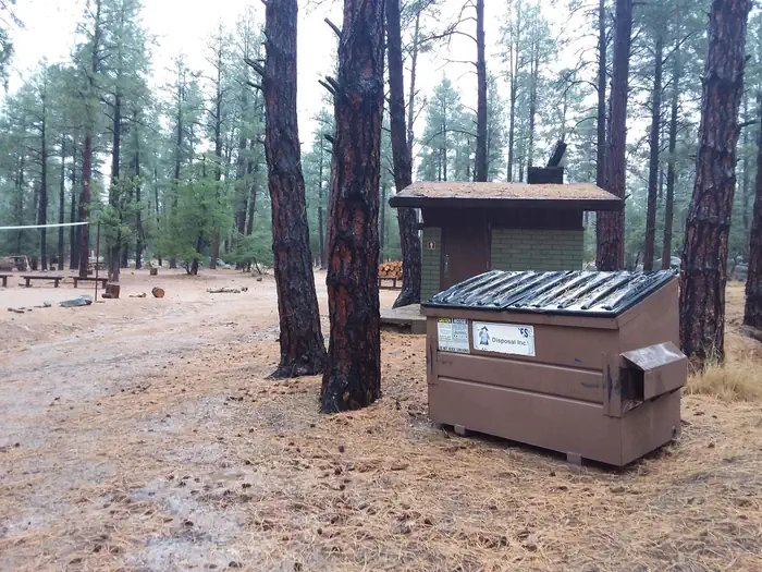 Upper Wolf Creek Group β Upper Wolf Campsite Trash Collection in front of Restrooms