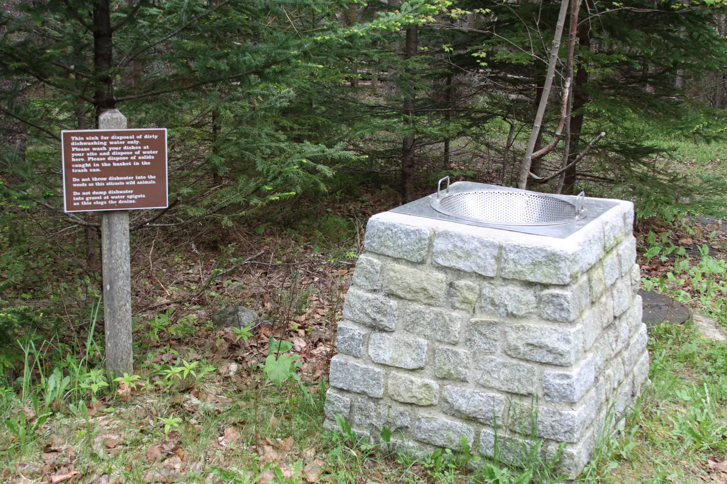 Seawall Campground — Dirty water disposal sink