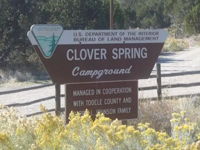 Clover Spring Campground — Entrance Sign