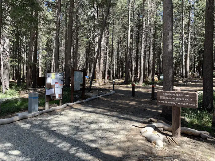 Tuolumne Meadows Campground — Entrance to Backpackers Camp.