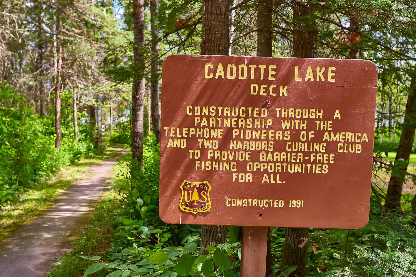 Cadotte Lake — Deck Sign