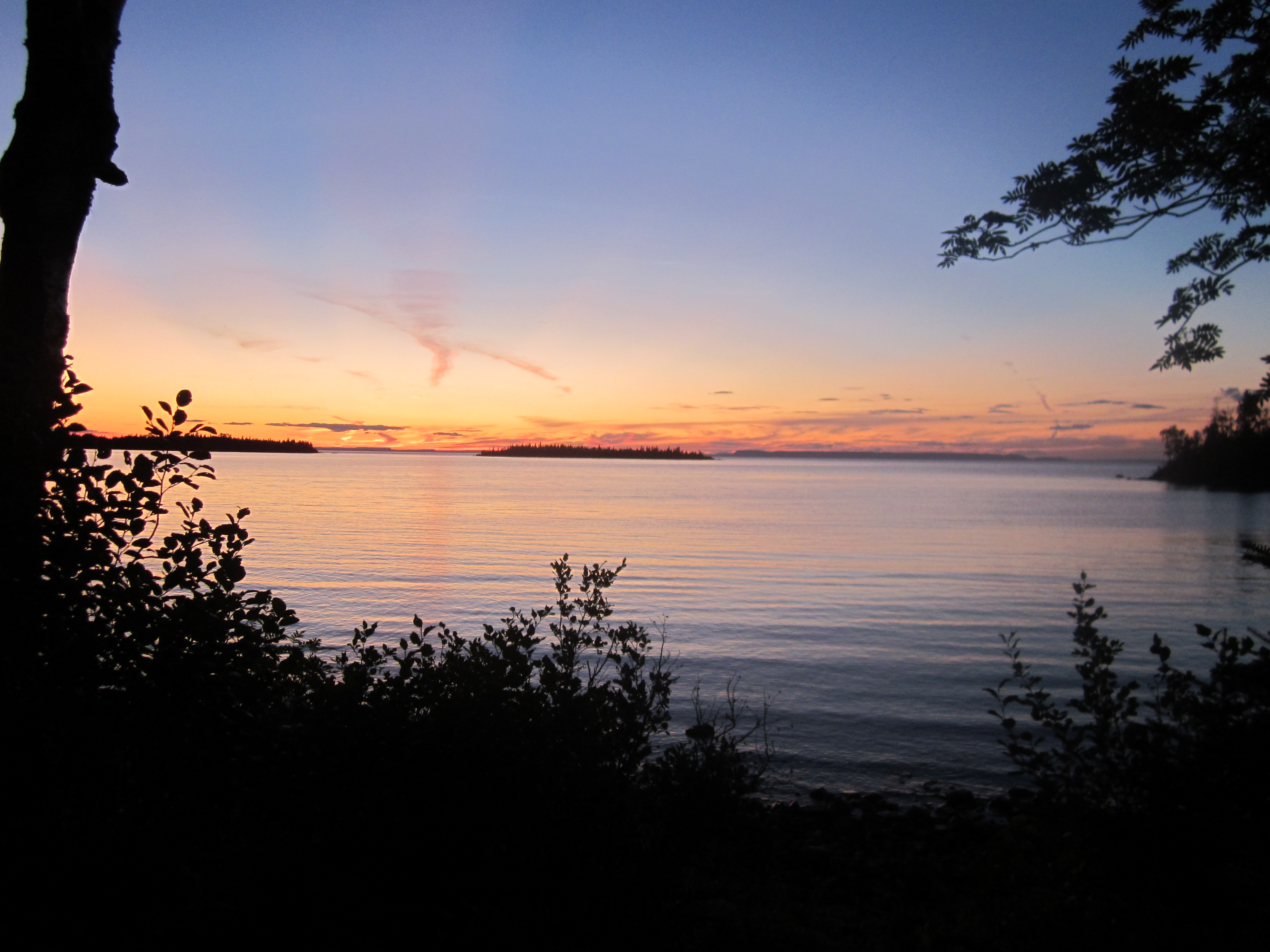 Todd Harbor Campground — Sunset at Todd Harbor Campground