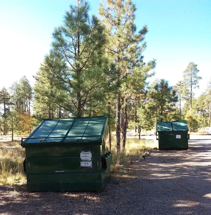 Mogollon Campground — Site dumpsters.