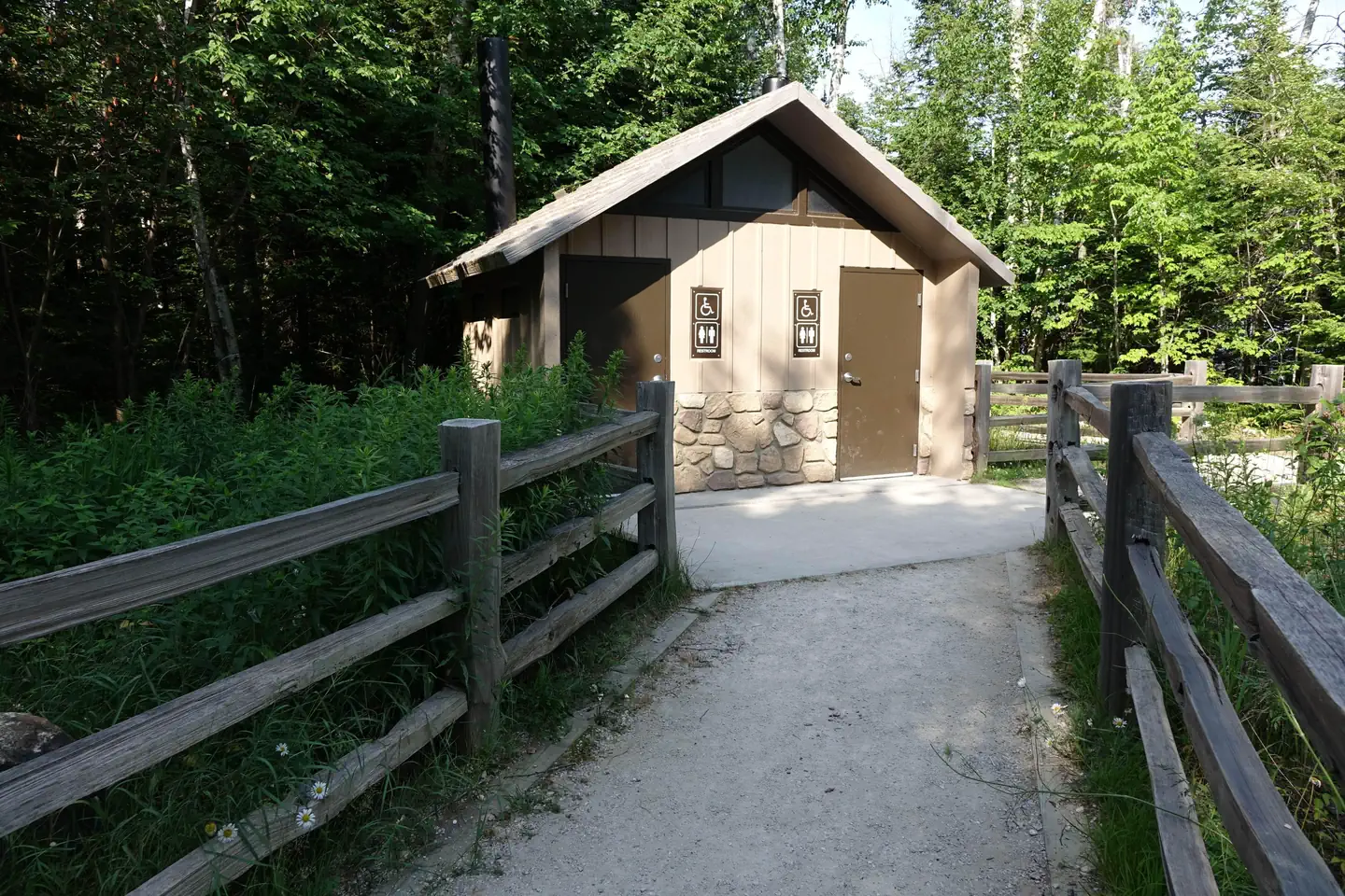 Hurricane River Campground — Vault Restrooms at Hurrican River Campground