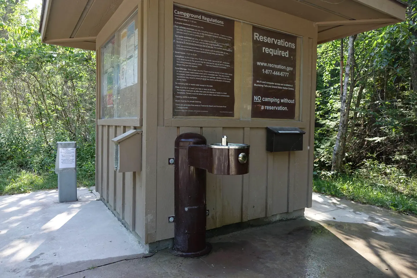Hurricane River Campground — Water fountain/spout available at campground