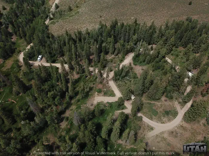 Lower Provo River Campground — Lower Provo Campground aerial