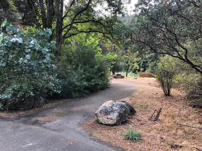 Skunk Point Group Campground — Entrance into Group Campground from parking lot