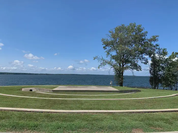 Spillway Group Area — Amphitheater overlooking the lake.
