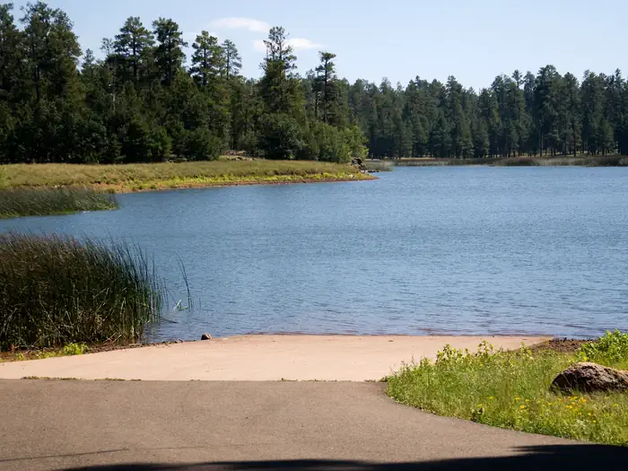 White Horse Lake Campground — Lake with boat ramp
