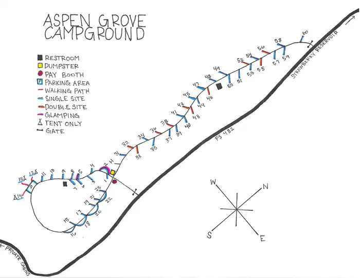 Aspen Grove (uinta-wasatch-cache National Forest, Ut) — Campground Map