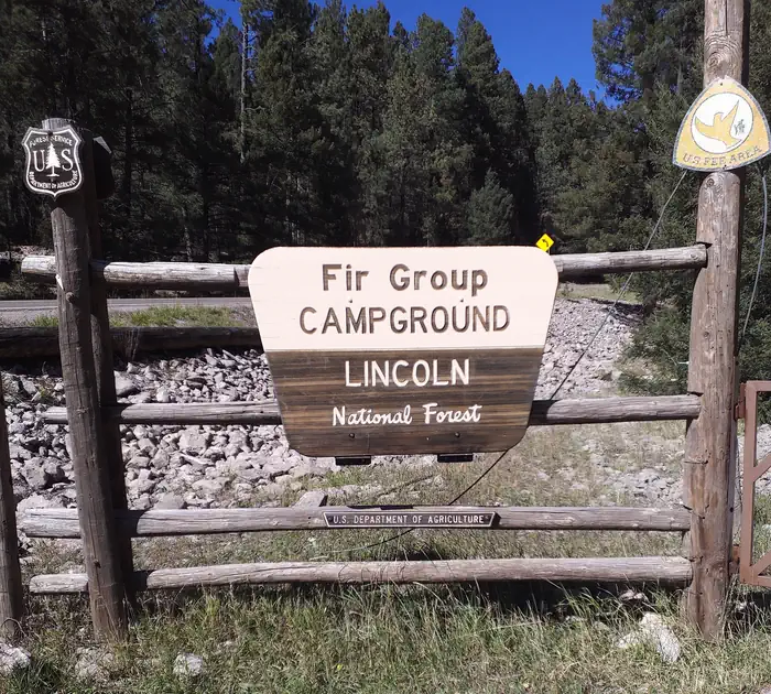 Upper Fir Group — FIR Group Campground Entrance Sign