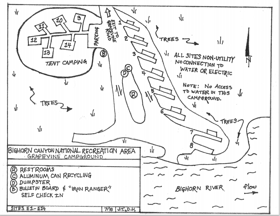 Grapevine Campground — Grapevine Campground Map