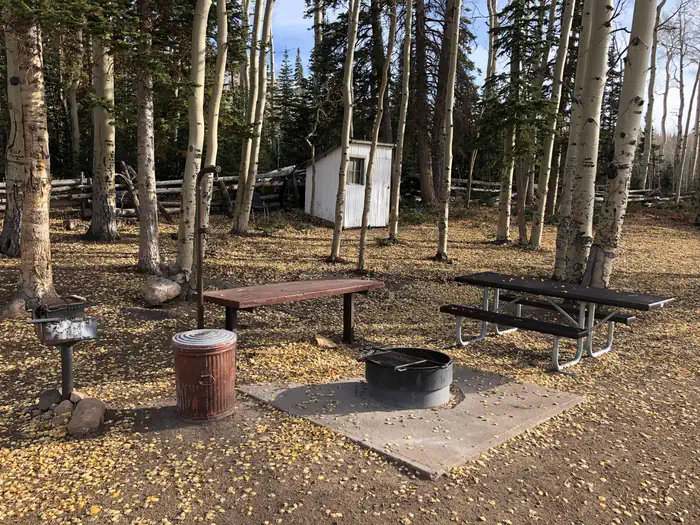 Jones Corral Guard Station β Picnic tables, fire pit and grill