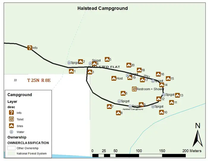 Hallsted — Map of Hallsted Campground2