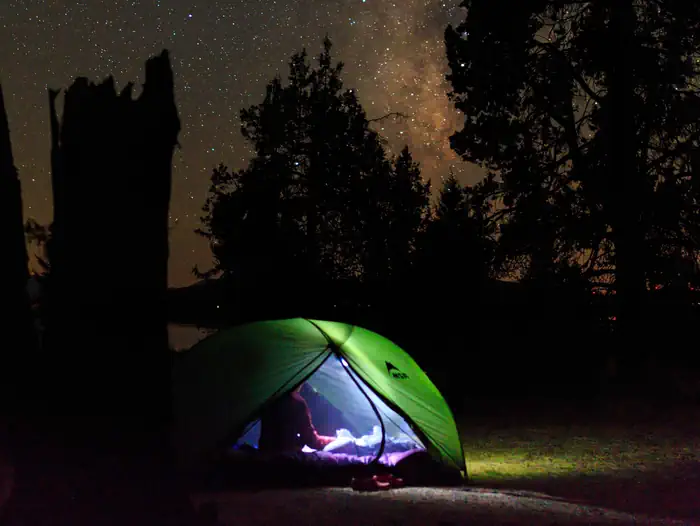 Lakes Basin Campground — Nighttime reading, Plumas National Forest