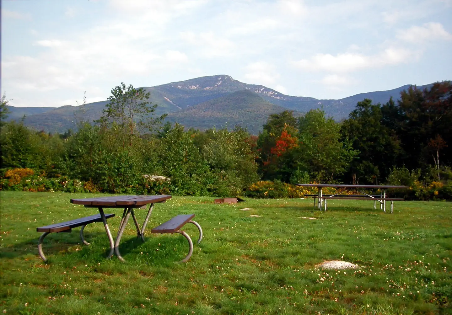 Osceola Vista Campground — Mountain view and picnic table