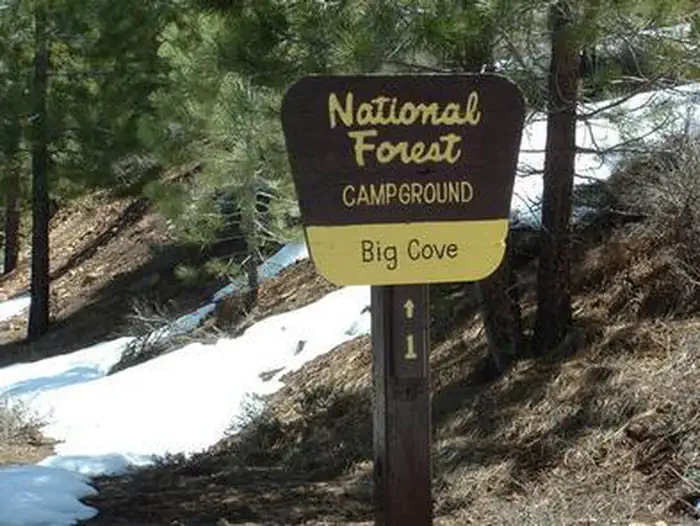 Big Cove (plumas National Forest, Ca) — Big Cove CG Sign