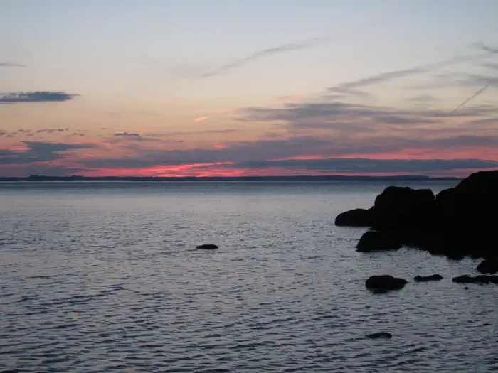 Huginnin Cove Campground — Sunset at Hugunnin Cove Campground
