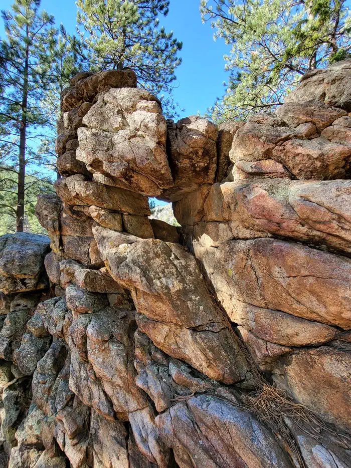 Horsethief Lake Campground — Rock with hole in it