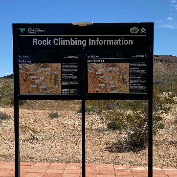 Red Rock Canyon Campground — Red Rock Climibing kiosk
