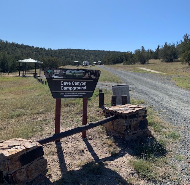 Fort Stanton Cave Campground — Cave Canyon Campground Entrance Sign