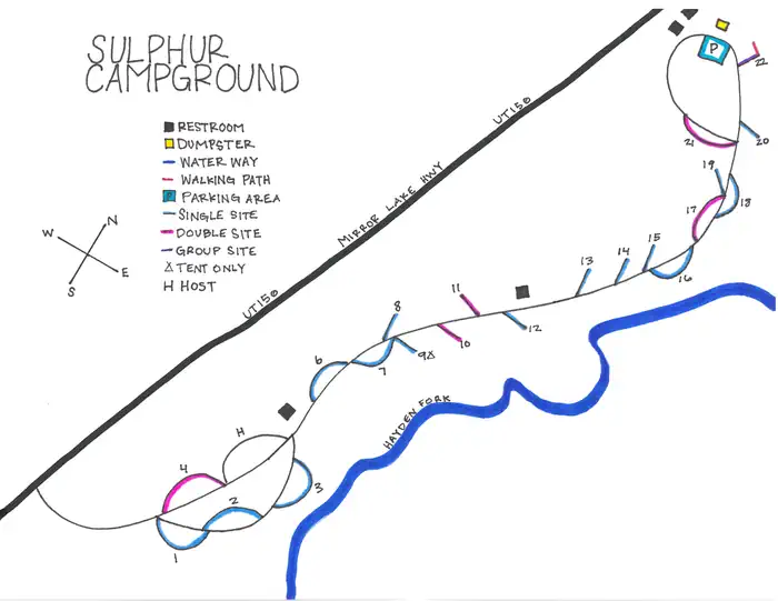 Sulphur Campground — Campground Map