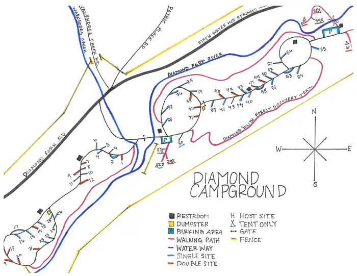 Diamond Campground — Campground Map