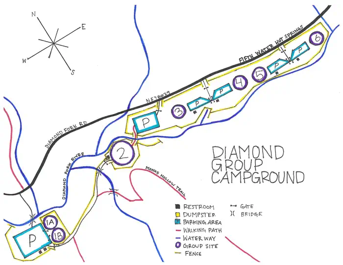 Diamond Campground — Group Campground Map