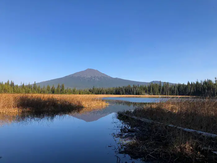 Mallard Marsh Campground — Mt. Bachelor from Hosmer Lake