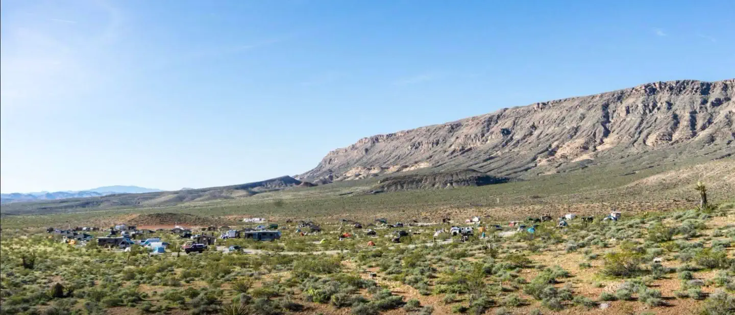 Red Rock Canyon Campground — Red Rock Canyon Campground in the distance.