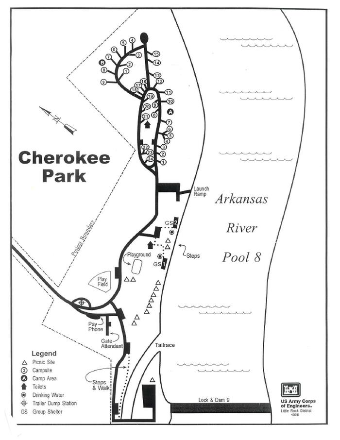 Cherokee (arkansas River) — PARK MAP