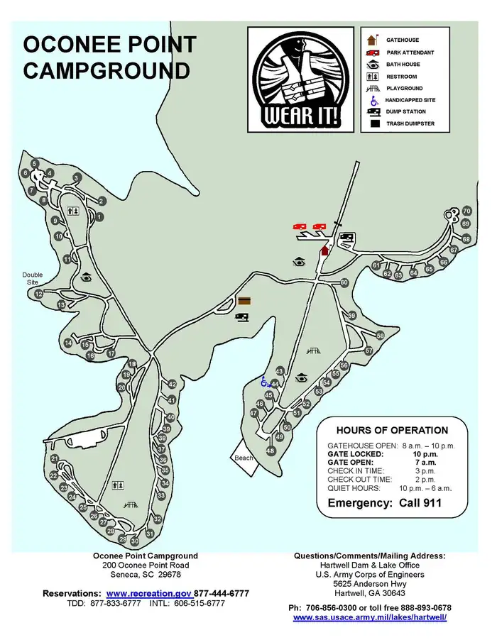 Oconee Point — Campground Map