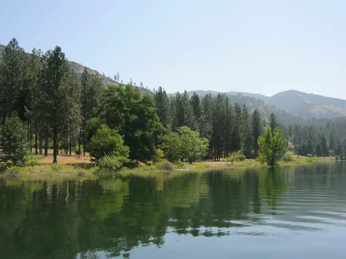 Gifford Campground — View from water to Gifford Campground.