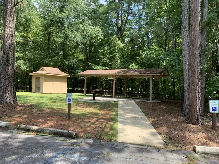 Bluff Creek — Picnic shelter at BLUFF CREEK Campground