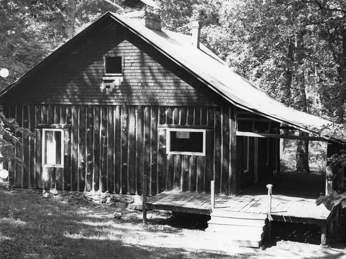 Pulltite Campground — An early photo of Pulltite Cabin